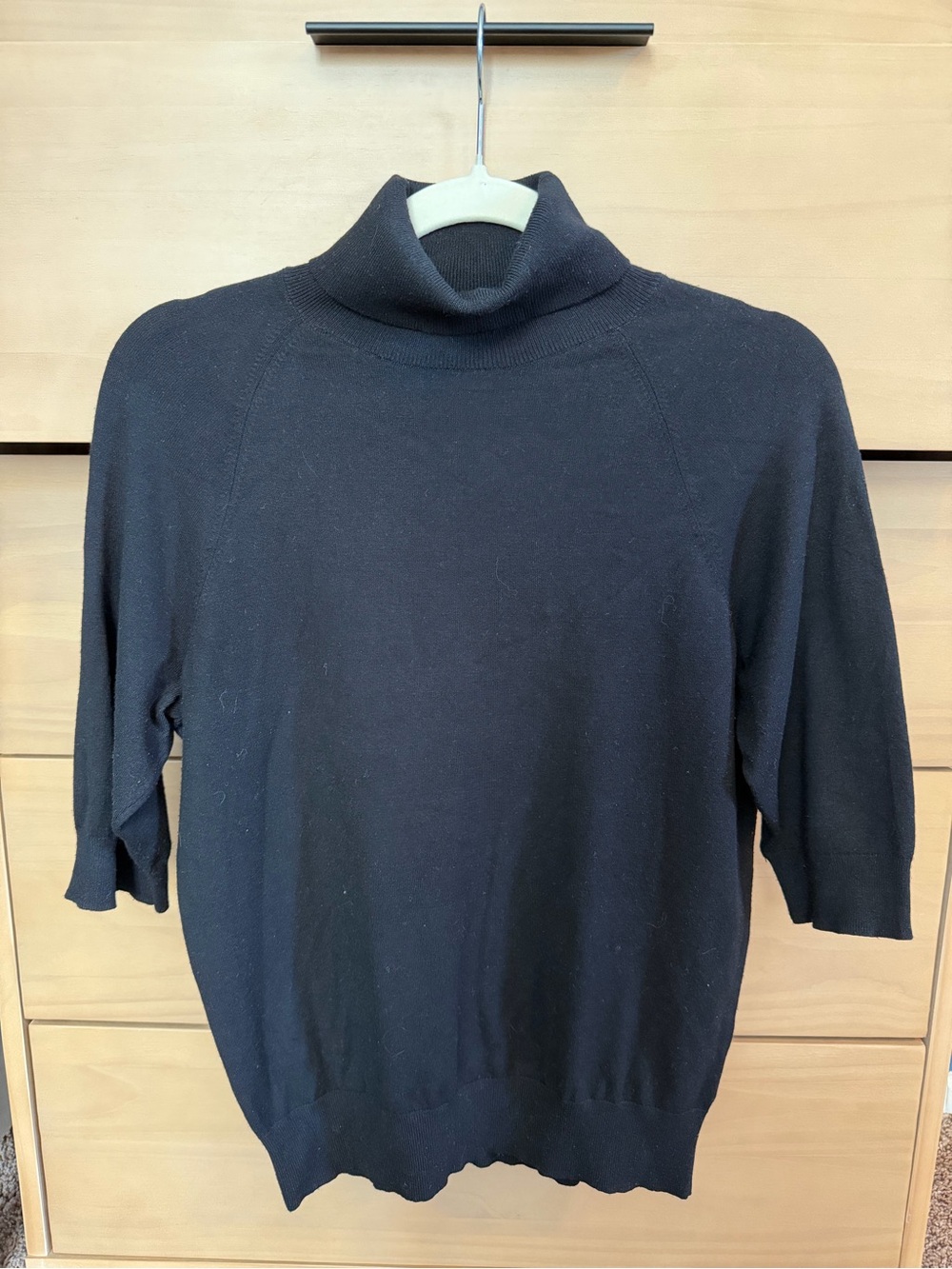 Aritzia (Babaton) Black Short-Sleeve Turtleneck Top